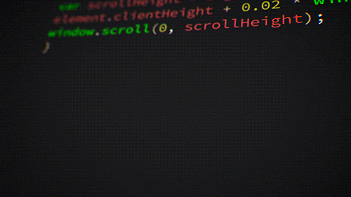 Animated coding background for expertise section